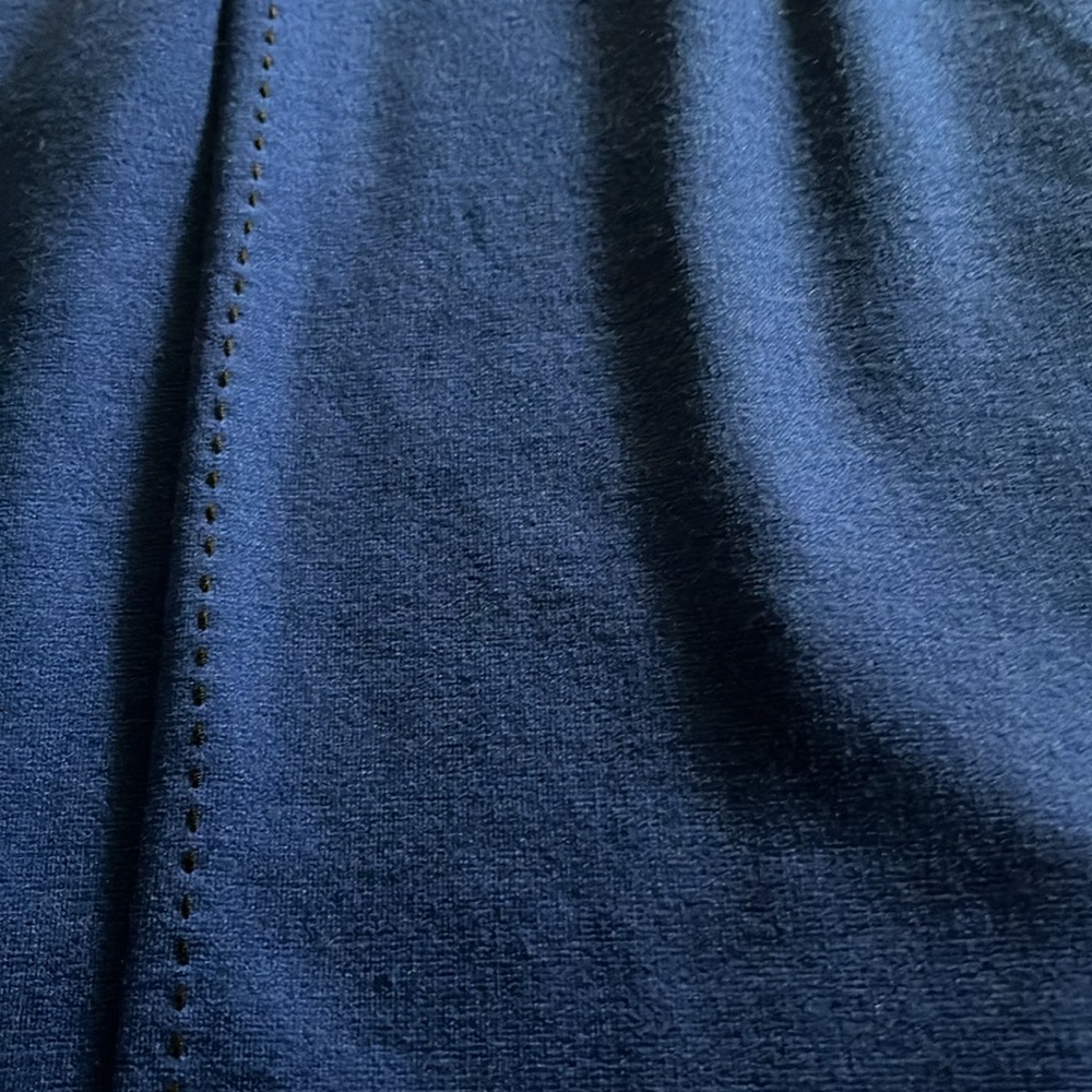 Sangria Royal Blue Sheath Dress V-neck Sleeveless 10P Top Stitching Details. - Picture 12 of 16